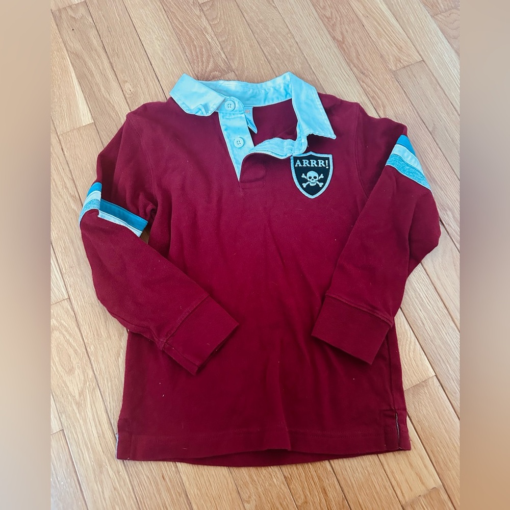 Boys Gymboree Maroon Long Sleeve Tee Size 6